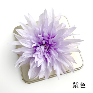 Fleurs artificielles de dahlias, diamètre 20 cm, blanc, rose, violet, accessoires de décoration pour mariage et maison - Product Image 3