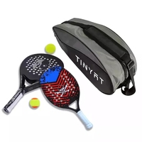 TINYAT Sac de Raquette de Padel Unisexe en Promotion, Housse de Raquette de Sport de Padel Moyenne, Étanche en Polyester avec Fermeture Éclair et Sangle Amovible