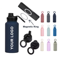 Bouteille d'eau 32oz personnalisée pour l'extérieur Bouteille de voyage pour vélo en acier inoxydable Thermos hydro isolé Magsafe Bouteille de sport