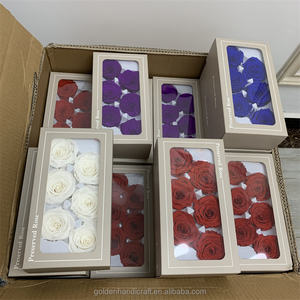 QSLH-A310 B Grade Meilleure Qualité Chine Réel Naturel Éternel Pour Toujours Immortel Tête De Fleur Roses Préservées - Product Image 4