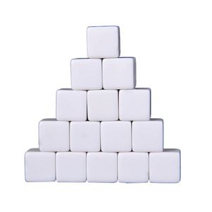 12mm 14mm 16mm 18mm 20mm 22mm 24mm Blank Dice Acrylic Straight Corner White Black Pin DIY or Custom Logo Dice - Product Image 1