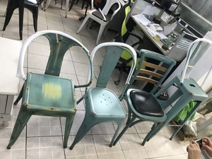 Ghế Ăn Lưng Bằng Kim Loại Nghệ Thuật Bằng Sắt Ghế Cũ Làm Bằng Sắt Phong Cách Công Nghiệp Cổ Điển Ghế Quán Bar Quán Cà Phê Ngoài Trời - Product Image 6