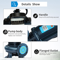 Pompa pencampur limbah submersible tangki septik 380V tekanan tinggi 1,5 HP 1,1 kW tanpa hambatan untuk lumpur feses