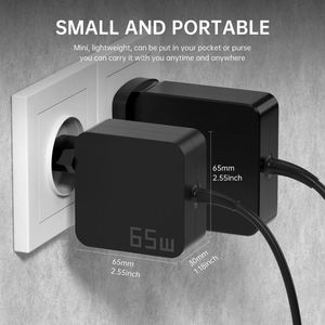 Usine 65W USB TYPE C Ordinateur <span class=keywords><strong>Portable</strong></span> Adaptateur Secteur <span class=keywords><strong>Portable</strong></span> <span class=keywords><strong>Portable</strong></span> Mur GAN Chargeur pour <span class=keywords><strong>Asus</strong></span> Lenovo Dell HP MacBook Ordinateur <span class=keywords><strong>Portable</strong></span> Téléphone - Product Image 2