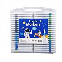 Ensemble de marqueurs de couleur portables Jiufeng pour graffitis, papeterie créative, coffret cadeau, en plastique acrylique non effaçable pour artistes