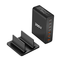 Station de charge USB 200W à 7 ports, concentrateur de charge rapide multi-appareils avec protection de sécurité intelligente pour la maison et le bureau