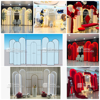 Arche florale rose vif 2M*2M Arche de fleurs artificielle en forme de cœur pour une proposition romantique Décoration de fond