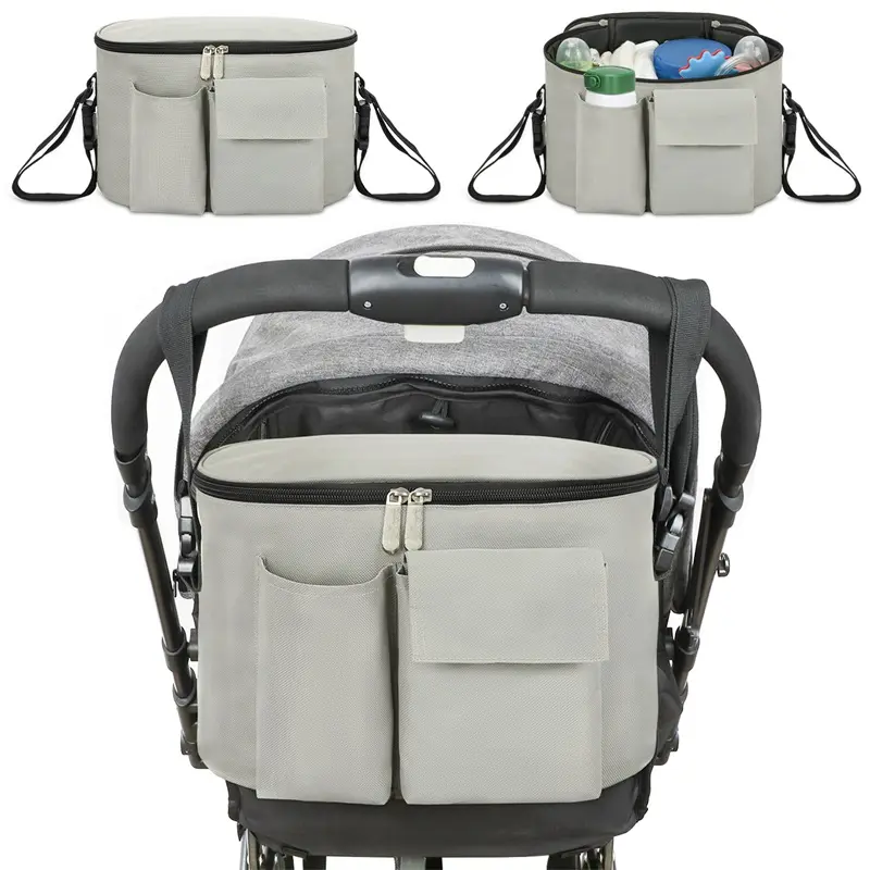 3 Em 1 Premium Universal Stroller Pendurado Saco Fralda Fralda Molhado Saco Bebê Stroller Organizador Com Isolados Cup Holders