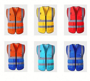 Gilet de sécurité haute visibilité avec sangle réfléchissante, logo personnalisé imprimé, gilet de sécurité sur mesure - Product Image 4