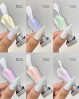 Effet miroir, poudre de Pigment pour ongles Magic Aurora Chrome, liquide chromé pour ongles