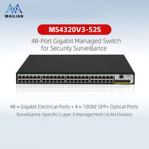 Conmutadores de Seguridad Gigabit Completos de la Serie H3C MS4320V3 |   Enlace ascendente de 10G |   Dedicado a la Vigilancia |   Conmutador de Red de Virtualización IRF2 - Product Image 3
