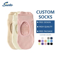 Chaussettes de yoga roses personnalisées en coton doux et respirant sans couture pour femmes – Vente en gros usine