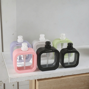 300ml nhựa <span class=keywords><strong>PET</strong></span> vuông rỗng bơm lại cách nhấn bọt dầu gội bơm Lotion chai cho chăm sóc da bao bì bơm phun con dấu - Product Image 1