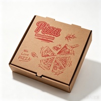 Kotak Kemasan Pizza Custom Cetak Warna Penuh Murah Pabrik, Ukuran 12, 16, 18 Inch, Kotak Pizza Bergelombang