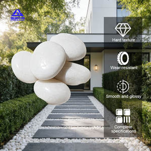 Échantillon d'essai disponible : <span class=keywords><strong>Galets</strong></span> et pierres naturelles blancs comme la neige pour <span class=keywords><strong>jardin</strong></span> zen <span class=keywords><strong>japonais</strong></span>, aménagement paysager extérieur, pierres ornementales - Product Image 2