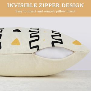 Boho Pillow Cover 45 X 45 cm Black White Modern Tribal <strong>Aztec</strong> Geometry Polyester Decorative <strong>Cushion</strong> Covers for Sofa Living Room - Product Image 5