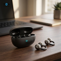 Auriculares Inalámbricos con Clip para Oreja, Carga Tipo-C, Baja Latencia, Sonido Estéreo, para Deportes