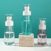 Botol Air Kosmetik Plastik PETG 100ml Botol Semprot Transparan Ukuran Perjalanan Mini Botol Semprot Kecil
