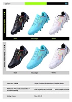 Chaussures de football à crampons en caoutchouc de haute qualité pour l'entraînement et les matchs unisexes Printemps Automne Été Hiver US