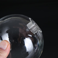 Abat-jour en verre soufflé à la main, boule de verre transparente avec filetage G9, pour luminaires, vente en gros
