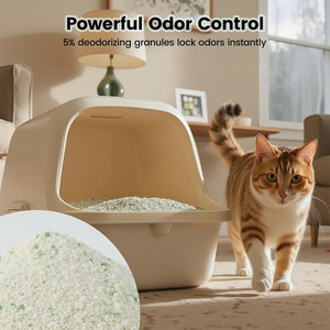 Arena para Gatos de Yuca Natural Premium, Baja en Polvo, Fuerte Aglutinación, Biodegradable, Control de Olores, Absorbente, No se Pega - Product Image 4