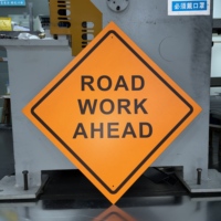 Panneaux de signalisation routière en aluminium réfléchissants pour chantier, avertissement de zone de travail, rappel de danger et de prudence