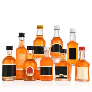 50ml Bebida alcohólica Zumo <span class=keywords><strong>Bebidas</strong></span> Licor Vino Whisky Pequeña Mini botella de vidrio de muestra con tapa - Product Image 6