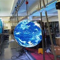 Pantalla LED Esférica en Forma de Globo, Diámetro de 1m, 1.5m, 2m, Pantalla Esférica P2 P2.5, Pantalla LED de Bola para Exposiciones