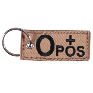 Mini llaveros bordados de alta calidad A + B + AB + O + llavero bordado táctico tipo sangre - Product Image 5