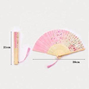 Abanico Plegable de Bambú, Estilo Retro Chino Japonés, Abanico de Seda para Danza, Elegante Decoración para el Hogar - Product Image 2
