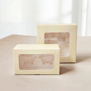 Caja de Pastelería Larga de Lujo con Ventana, Impresión Personalizada, Cartón Blanco de Alta Calidad para Empacar Pasteles, Rollos Suizos, Cupcakes y Postres - Product Image 6
