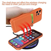 Portefeuille porte-carte étui en Silicone souple pour iPhone 15 PLUS 15PRO 14Pro Max 13PRO 12PRO MAX avec carte housse en Silicone TPU