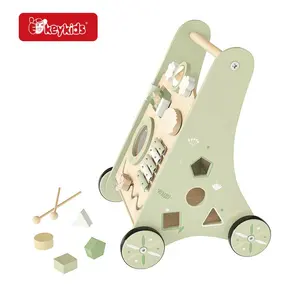 Montessori Push Toys Wooden 2in 1 Activity Baby Walker With OEM W16E240