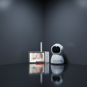 Caméra de sécurité OEM avec détection de mouvement, résolution 720P, 2,4 GHz FHSS, sirène intégrée, berceuses, lecteur de musique, adaptateur secteur - Product Image 2