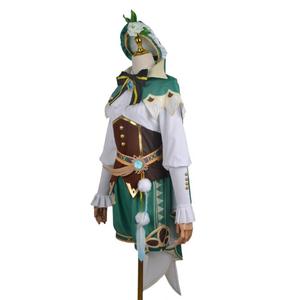 Ecowalson Anime juego Genshin Impact Cosplay Venti disfraz vestido de fiesta con peluca mujeres adultas Halloween carnaval porque ropa - Product Image 5