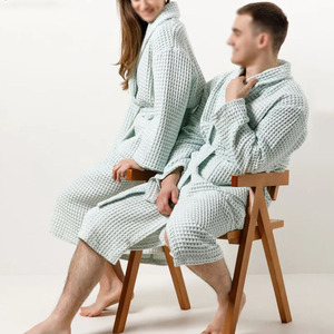 Custom Unisex Couple's Cotton <strong>Waffle</strong> Bath <strong>Robes</strong> Embroidered Logo Spa <strong>Robes</strong> Dressing Gown Bridal Hotel <strong>Robes</strong> for Men Women - Product Image 6