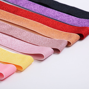 All'ingrosso fascia elastica in Nylon imitazione <span class=keywords><strong>Suede</strong></span> spazzolato parrucca fascia di fissaggio pantaloni fascia in vita in oro argento colore seta del prodotto della tessitura - Product Image 2
