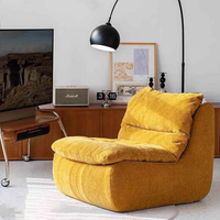 Canapé sectionnel minimaliste italien de style moderne et simple, en tissu lin/velours, pour petit salon ou villa