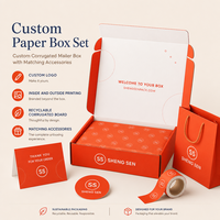 Boîte d'expédition personnalisée en carton ondulé pour e-commerce, livraison mensuelle, déballage, emballage durable pour produits de beauté