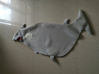 Costume de fête d'Halloween personnalisé sur le thème de l'océan, costume de cosplay de requin en polyester pour homme adulte