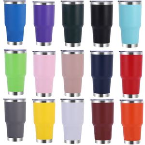 Customised <b>Large</b> 30 oz Powder Coated Stainless Steel Double Walled Vacuum Insulated Travel Coffee <b>Mug</b> - Product Image 1