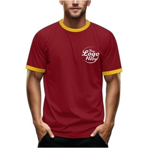 Camiseta Deportiva de Manga Corta para Hombre, 100% Algodón, Transpirable, Cuello Redondo, con Logotipo Personalizado, para Uso Casual de Verano - Product Image 1