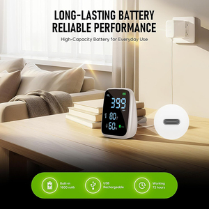 <span class=keywords><strong>D</strong></span>étecteur de dioxyde de carbone CO2 rechargeable, moniteur portable de qualité de <span class=keywords><strong>l</strong></span>'<span class=keywords><strong>air</strong></span>, moniteur de CO2, de température et <span class=keywords><strong>d</strong></span>'humidité pour <span class=keywords><strong>l</strong></span>'intérieur, pour les voyages, le bureau et la maison - Product Image 3