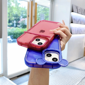 Custodia per telefono simpatico cartone animato supporto invisibile per <span class=keywords><strong>iPhone</strong></span> 14 <span class=keywords><strong>13</strong></span> <span class=keywords><strong>Pro</strong></span> <span class=keywords><strong>Max</strong></span> Girly Cute Bear custodia protettiva per <span class=keywords><strong>fotocamera</strong></span> custodia pieghevole per staffa - Product Image 5