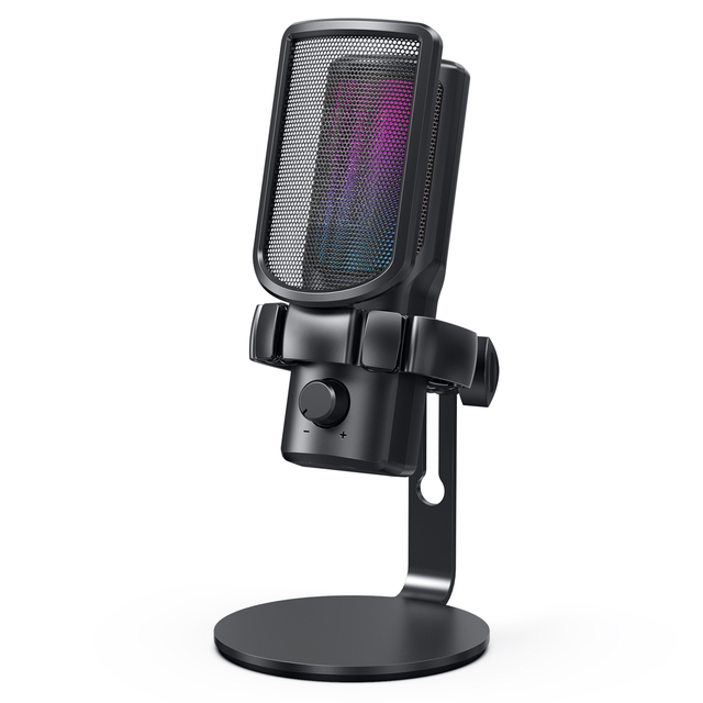 Portable Usb Microphone With Sound Card Studio Recording Wired Professional for Singing Gaming Podcasts