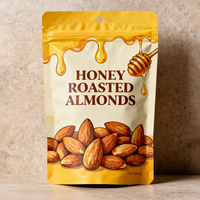 Custom Design Lege Noten Havermout Snack Cashewnoten Pistachenoten Amandelen Plastic Verpakking Doypack Stand-Up Bags Zakjes Met Ritssluiting