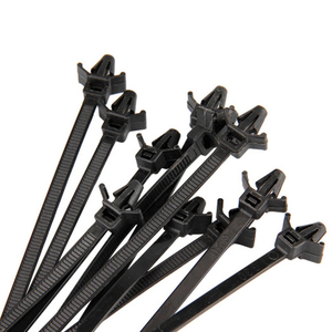 Attaches auto-bloquantes en nylon à fixation par poussée, type <span class=keywords><strong>sapin</strong></span>, avec trou pour vis, clips de bord de panneau, serre-câbles automobiles, à crochet HY-<span class=keywords><strong>150</strong></span> 2.5x200mm - Product Image 1