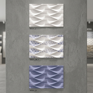 กระเบื้องห้องน้ำเซรามิก12X18ลายคลื่นหินอ่อน3D ขนาด300X450มม. กระเบื้องผนัง30x45มันวาวสำหรับตกแต่งภายในห้องนอนขายส่ง - Product Image 3