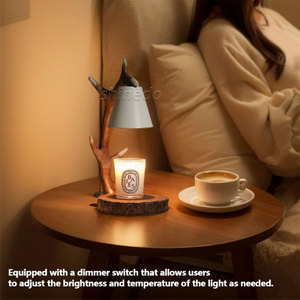 Enchufe de asta Retro en vela de dormitorio, aromaterapia moderna, escritorio romántico de lujo, atenuación continua, lámpara calentadora de velas de Metal moderna - Product Image 4