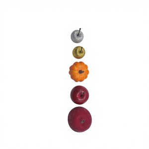 Decorazioni Artificiali di Frutta e Verdura, Ornamenti Natalizi, Ciondoli in Plastica e Schiuma Effetto Ghiaccio, Miniature per Capodanno - Product Image 1